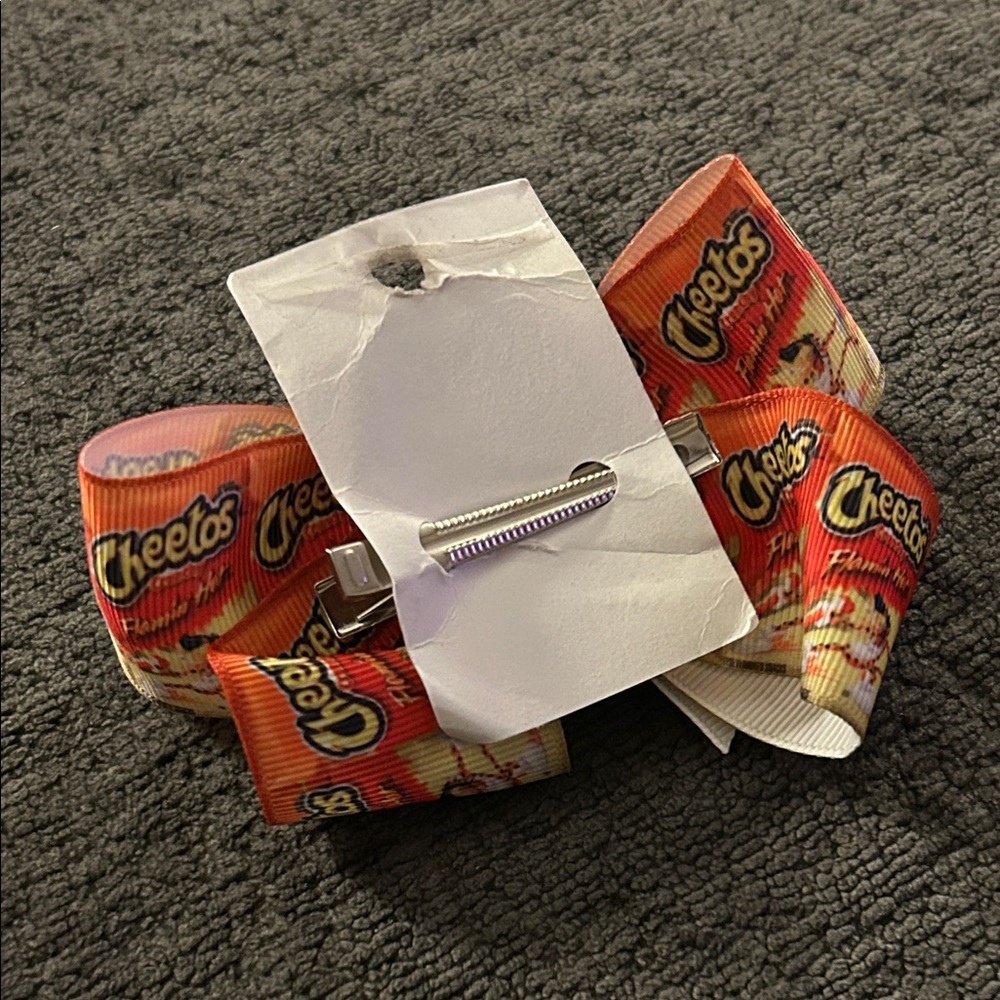 Cheetos Orange Hair Bow - Picture 3 of 3
